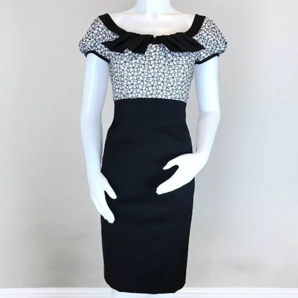 Karen Millen Black and White Floral Dress